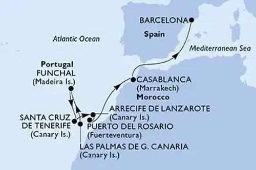 Cruise itinerary