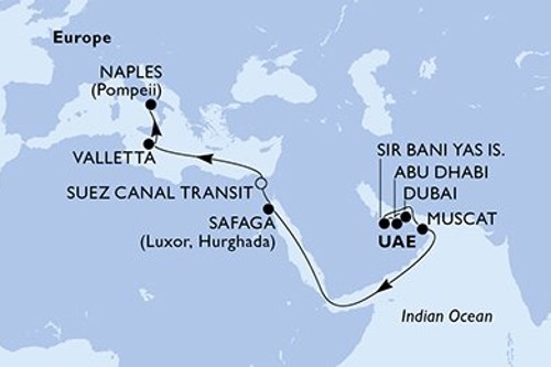 Cruise itinerary
