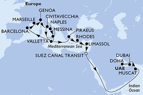 Cruise itinerary