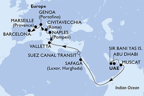 Cruise itinerary