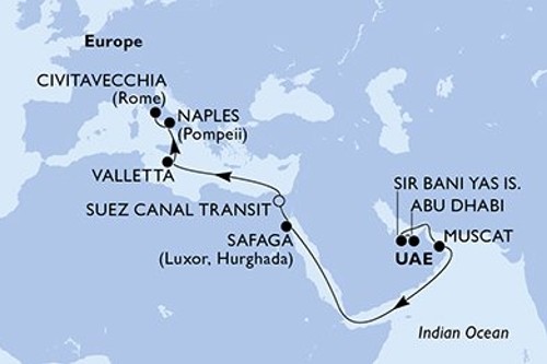 Cruise itinerary