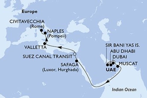 Cruise itinerary