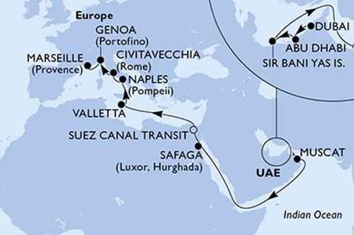 Cruise itinerary