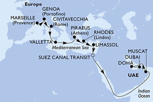 Cruise itinerary