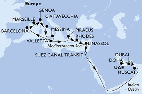Cruise itinerary