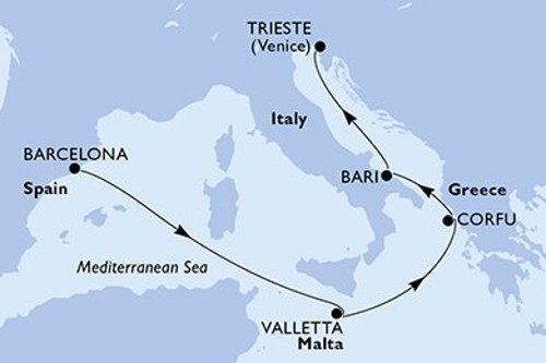 Cruise itinerary