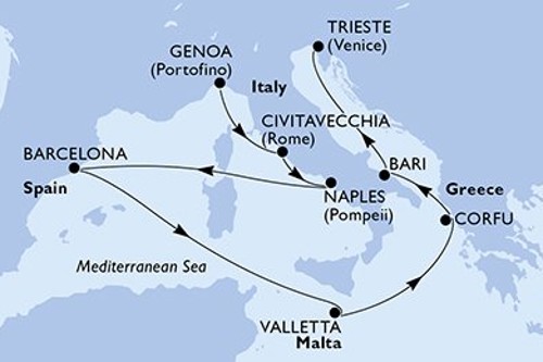 Cruise itinerary
