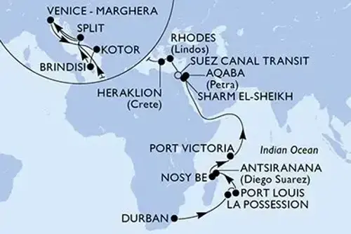 Cruise itinerary