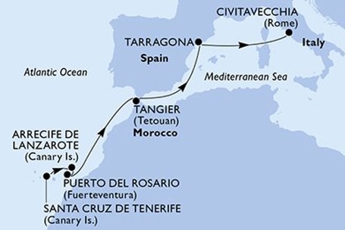 Cruise itinerary