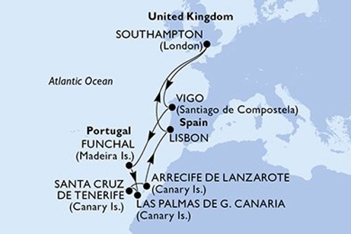 Cruise itinerary