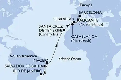 Cruise itinerary