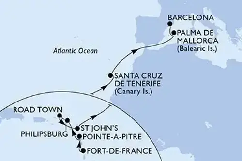 Cruise itinerary