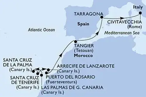 Cruise itinerary