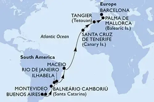 Cruise itinerary