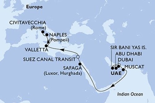 Cruise itinerary