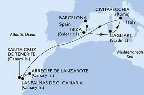 Cruise itinerary