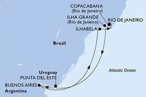 Cruise itinerary