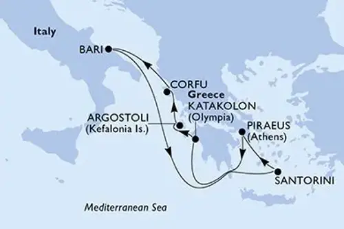Cruise itinerary