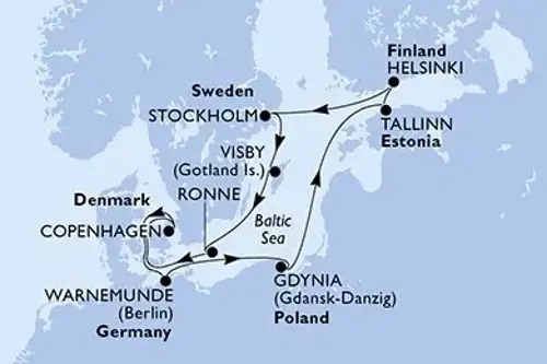 Cruise itinerary