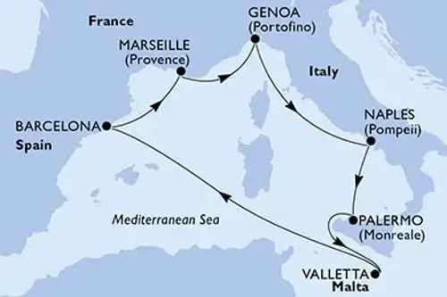 Cruise itinerary