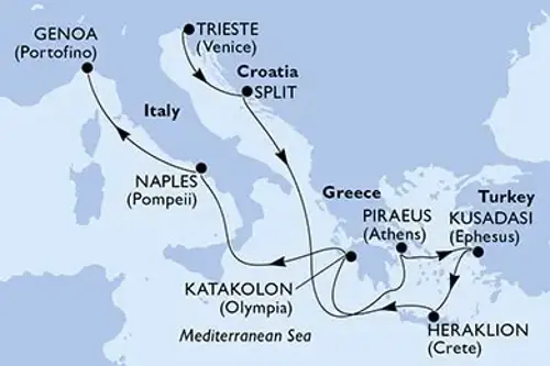 Cruise itinerary