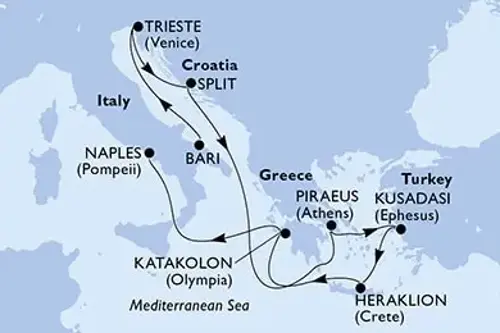 Cruise itinerary