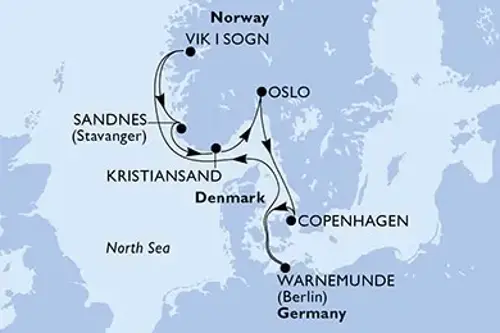Cruise itinerary