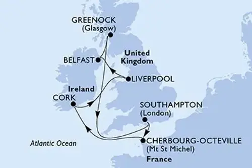Cruise itinerary