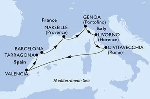 Cruise itinerary
