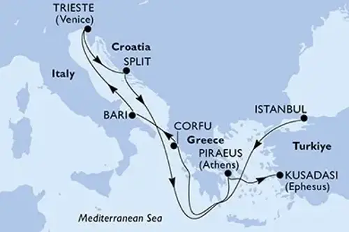 Cruise itinerary