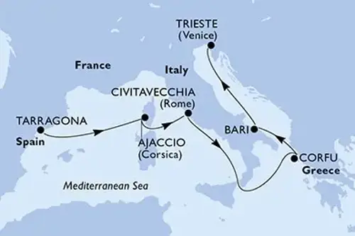 Cruise itinerary