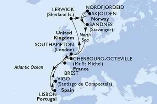 Cruise itinerary