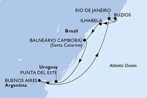 Cruise itinerary