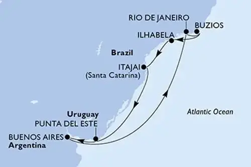 Cruise itinerary