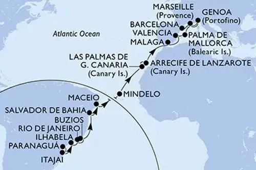 Cruise itinerary