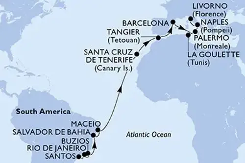 Cruise itinerary