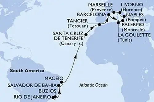 Cruise itinerary