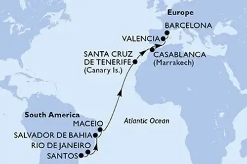 Cruise itinerary