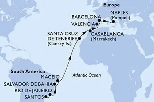 Cruise itinerary