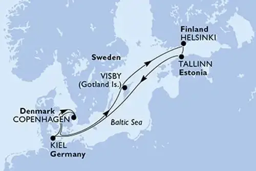 Cruise itinerary