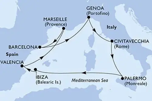 Cruise itinerary
