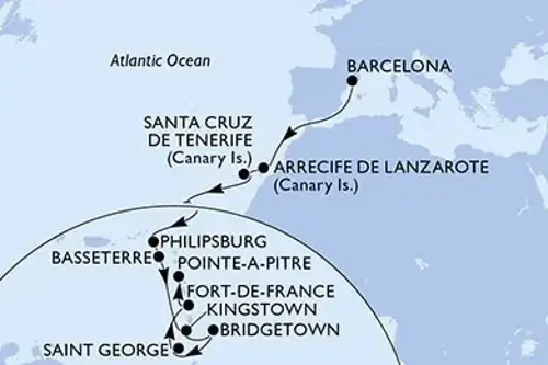 Cruise itinerary
